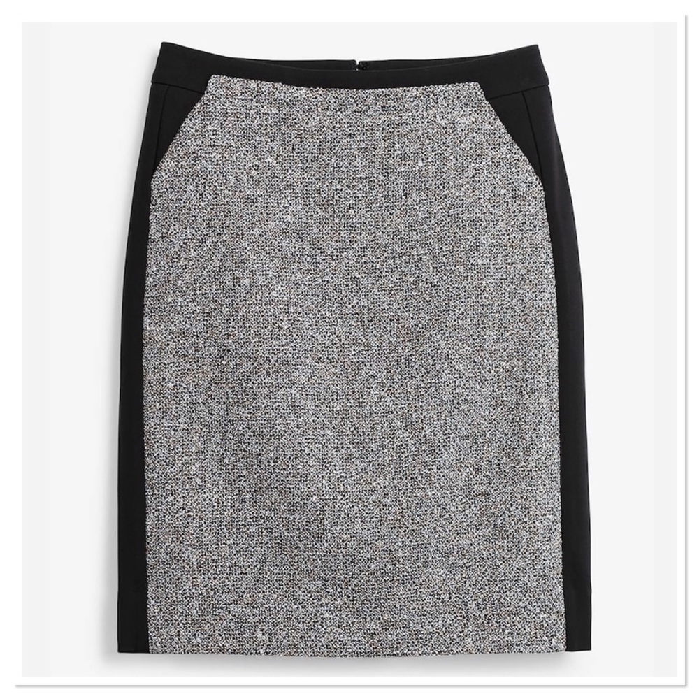 Tweed Pencil Skirt Gray 8P